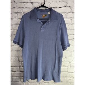 Caribbean Men’s Polo Shirt – Large – Gray/Blue Colorway